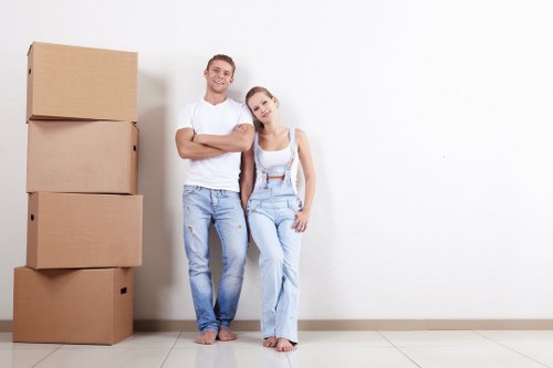 Commercial moving team planning a Richmond office relocation