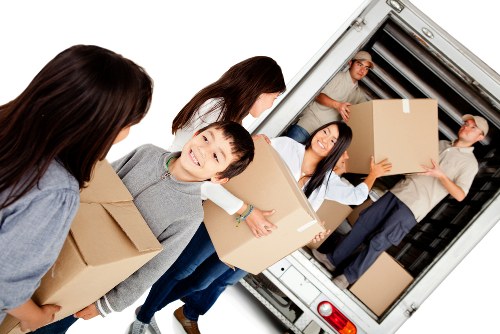 Moving team preparing items safely for a Richmond van relocation