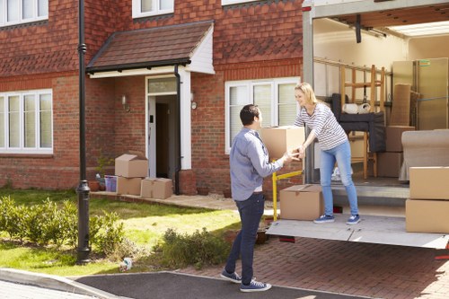 Removal van prepared for a flat move near Richmond town centre