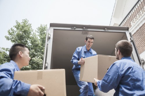 Removal team planning a move in Richmond near local residential streets