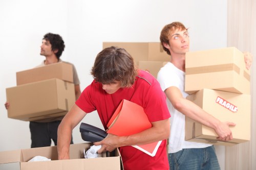 Checklist and packed belongings for a Richmond home move