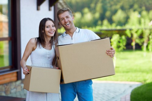 Local moving van service assisting with furniture transport in Richmond