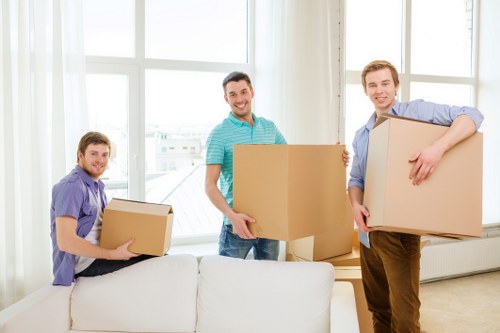 Removal van loading household items during a Richmond relocation