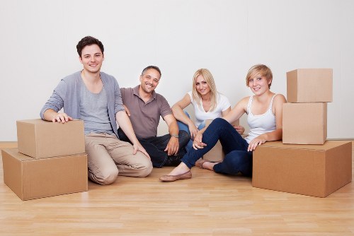 Local moving van service handling boxes and household items in Richmond